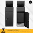 Metal Parcel Delivery Box Outdoor - Extra Large (Black)