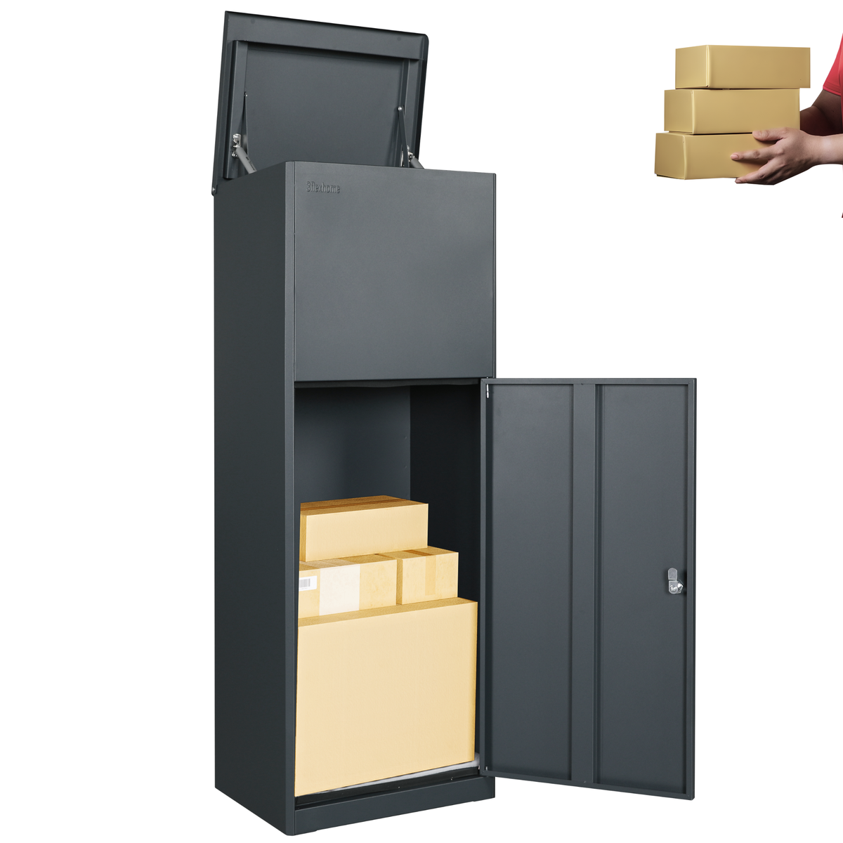 Adarna Metal Parcel Delivery Box Outdoor - Extra Large Post Box