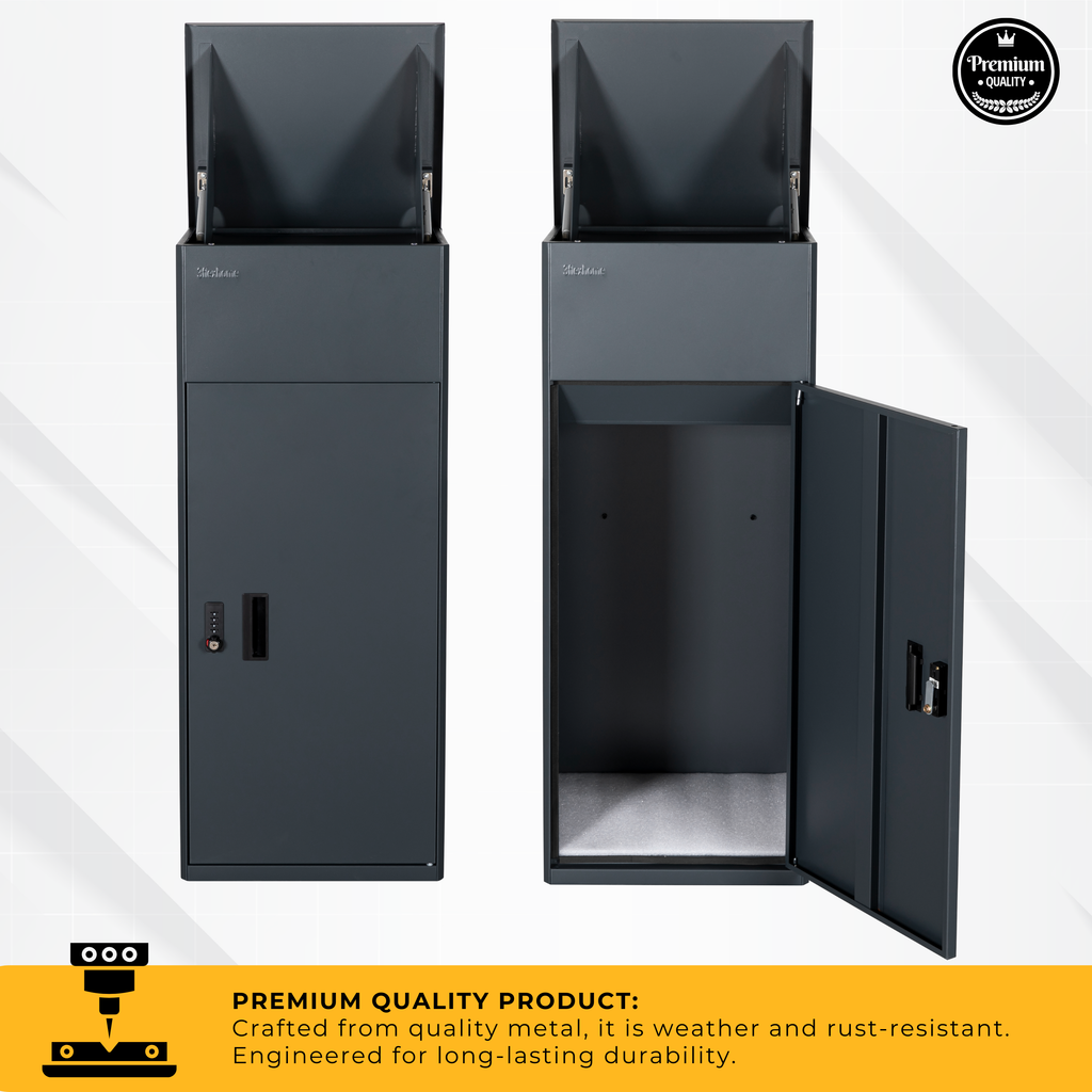 Metal Parcel Delivery Box Outdoor - Extra Large (Grey)