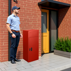 Metal Parcel Delivery Box Outdoor - Extra Large (Red)