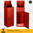 Metal Parcel Delivery Box Outdoor - Extra Large (Red)