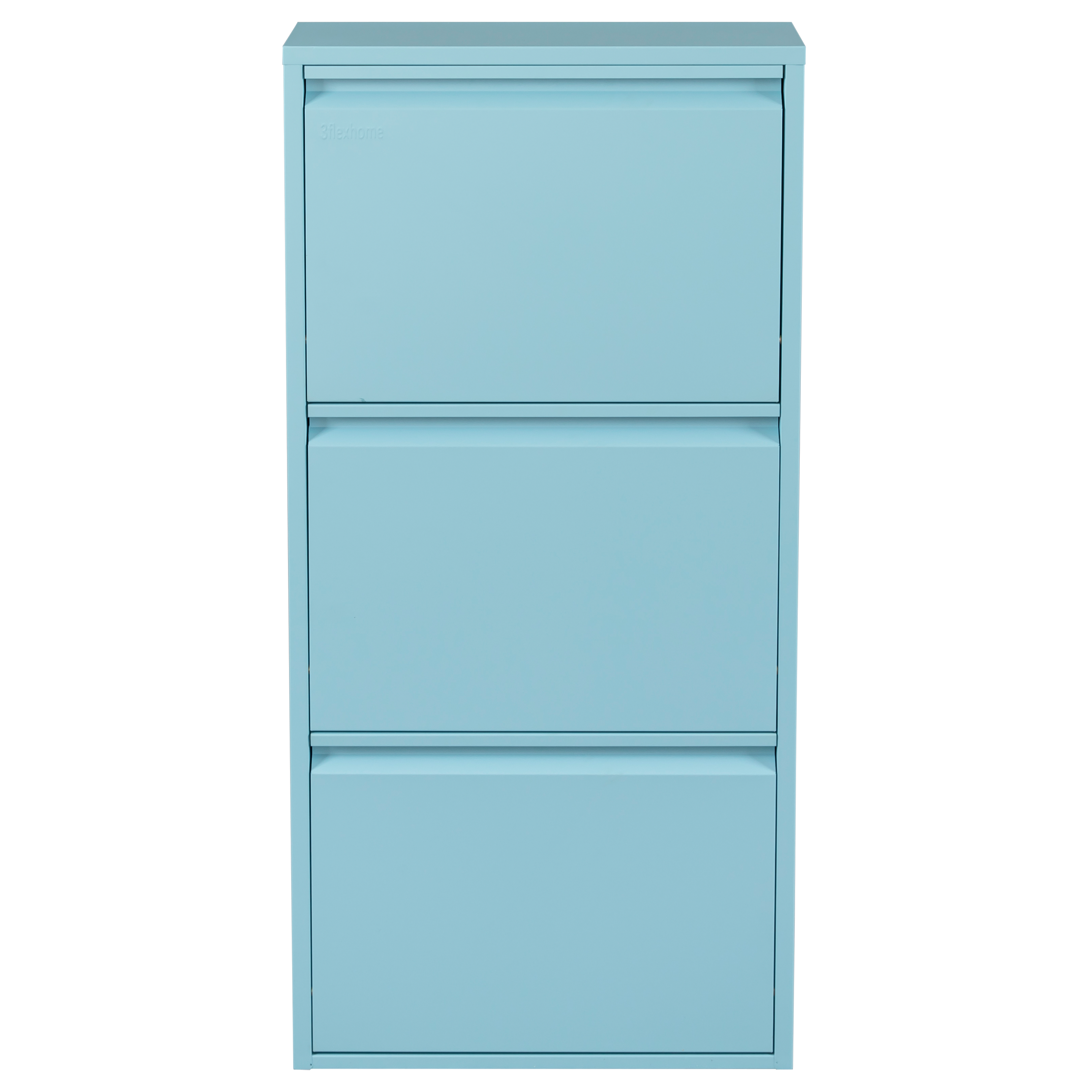 Metal Shoe Storage Cabinet for Hallway and Bedroom (Blue)