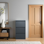Metal Shoe Storage Cabinet for Hallway and Bedroom (Grey)
