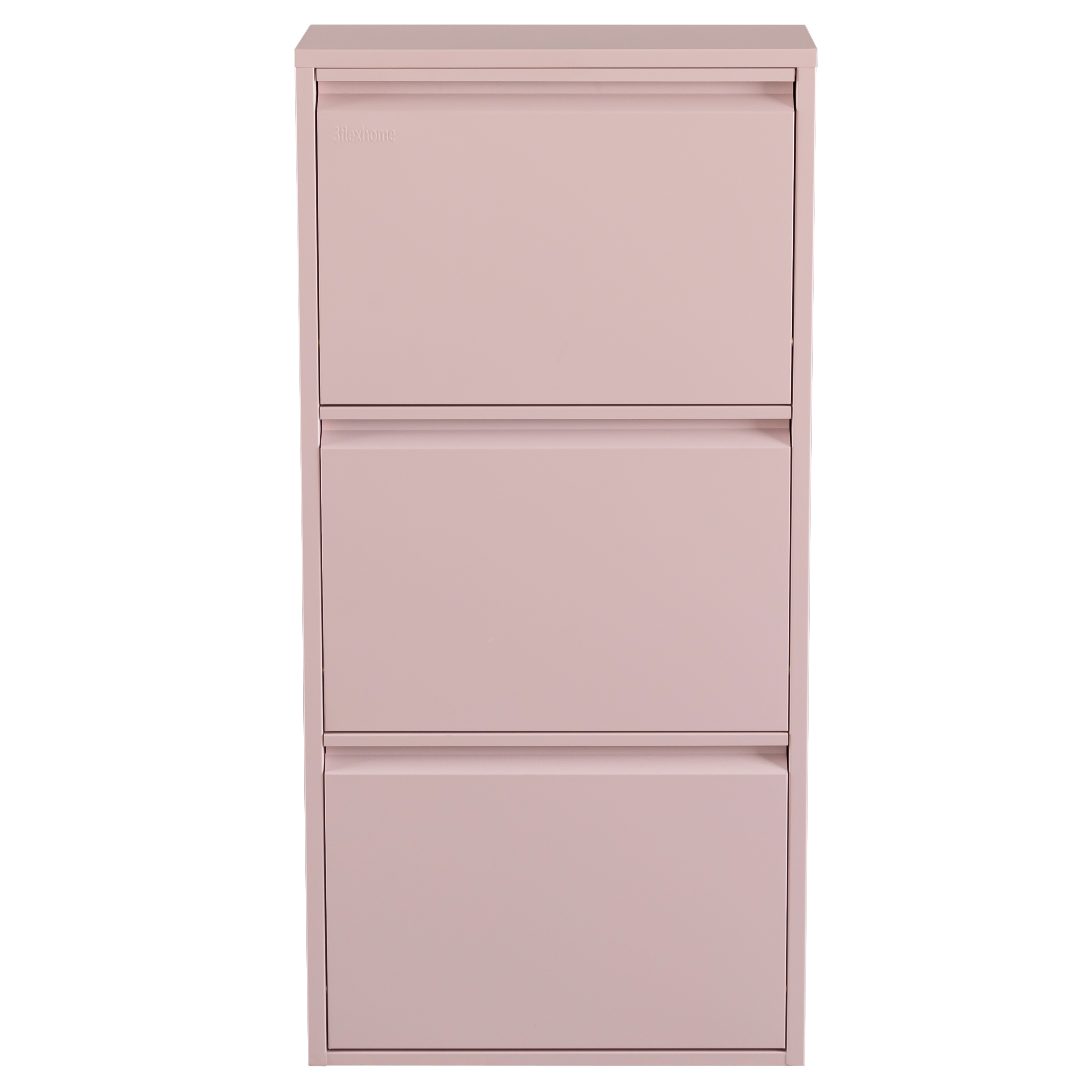 Metal Shoe Storage Cabinet for Hallway and Bedroom (Pink)