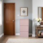 Metal Shoe Storage Cabinet for Hallway and Bedroom (Pink)
