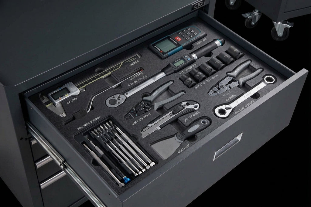 Metal Garage Tool Cabinets on Wheels - Muninn Grey