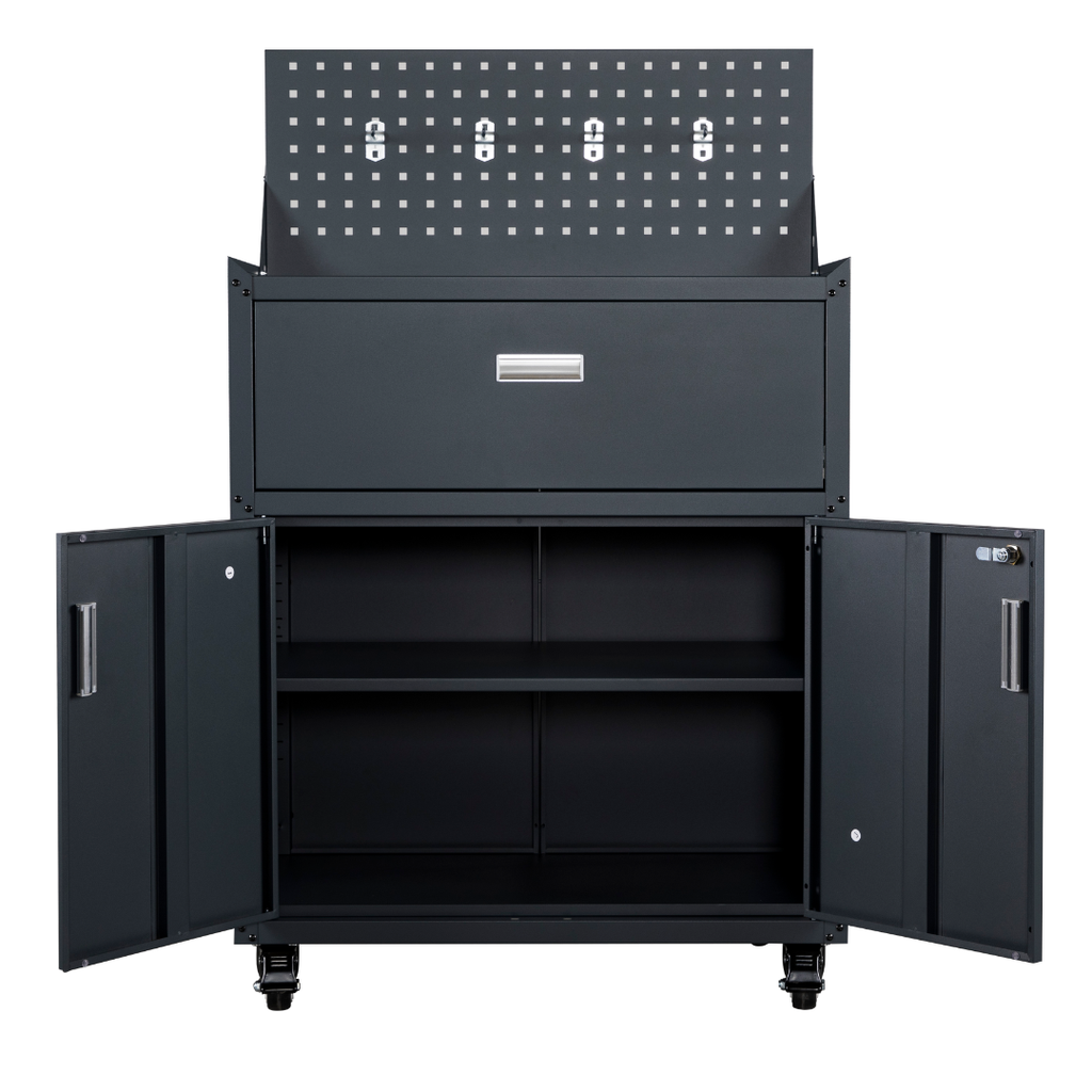 Metal Garage Tool Cabinets on Wheels - Muninn Grey
