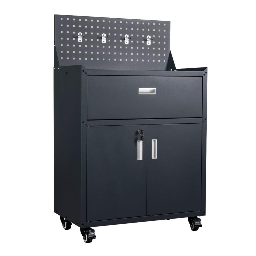 Metal Garage Tool Cabinets on Wheels - Muninn Grey