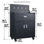 Metal Garage Tool Cabinets on Wheels - Muninn Grey
