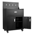 Metal Garage Tool Cabinets on Wheels - Muninn Black