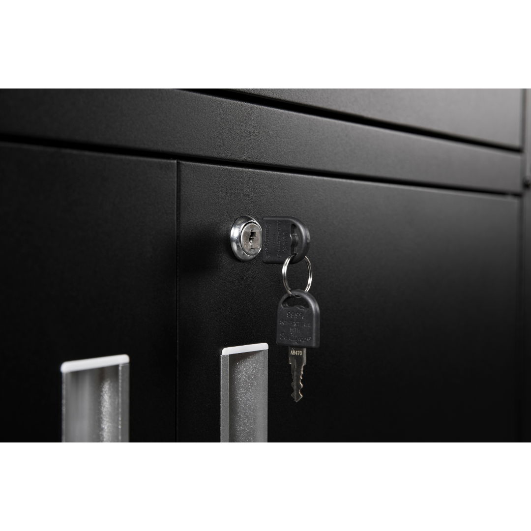 Metal Garage Tool Cabinets on Wheels - Muninn Black
