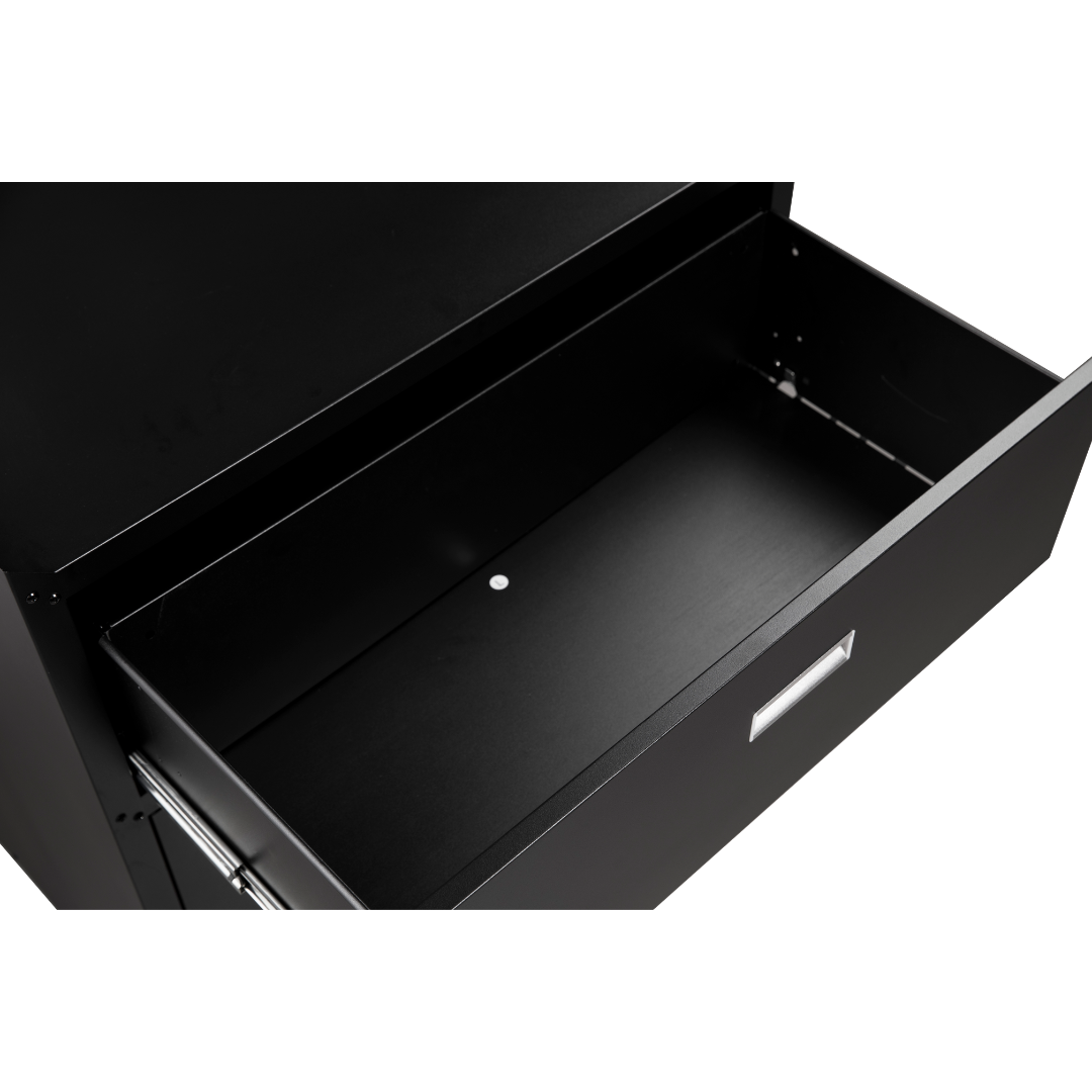 Metal Garage Tool Cabinets on Wheels - Muninn Black