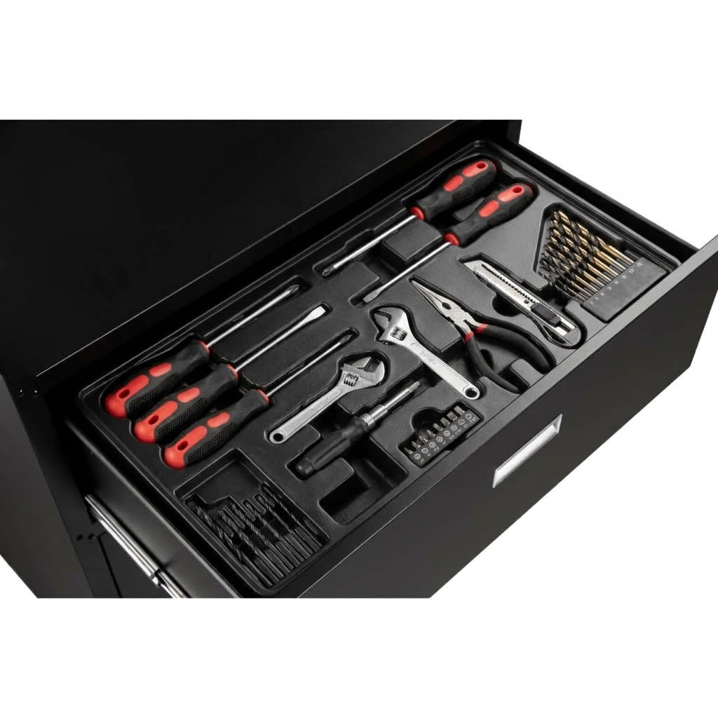 Metal Garage Tool Cabinets on Wheels - Muninn Black