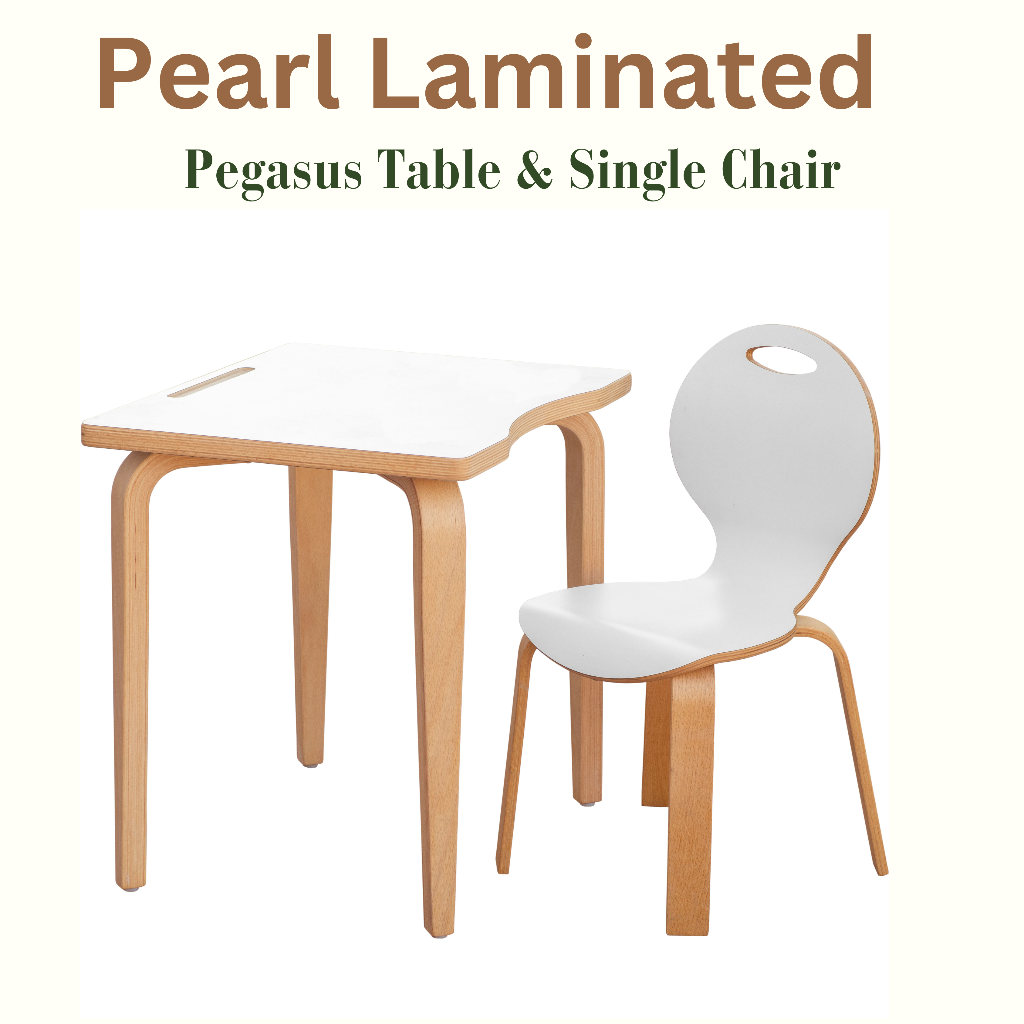 Montessori Table and Chair Set - Pearl