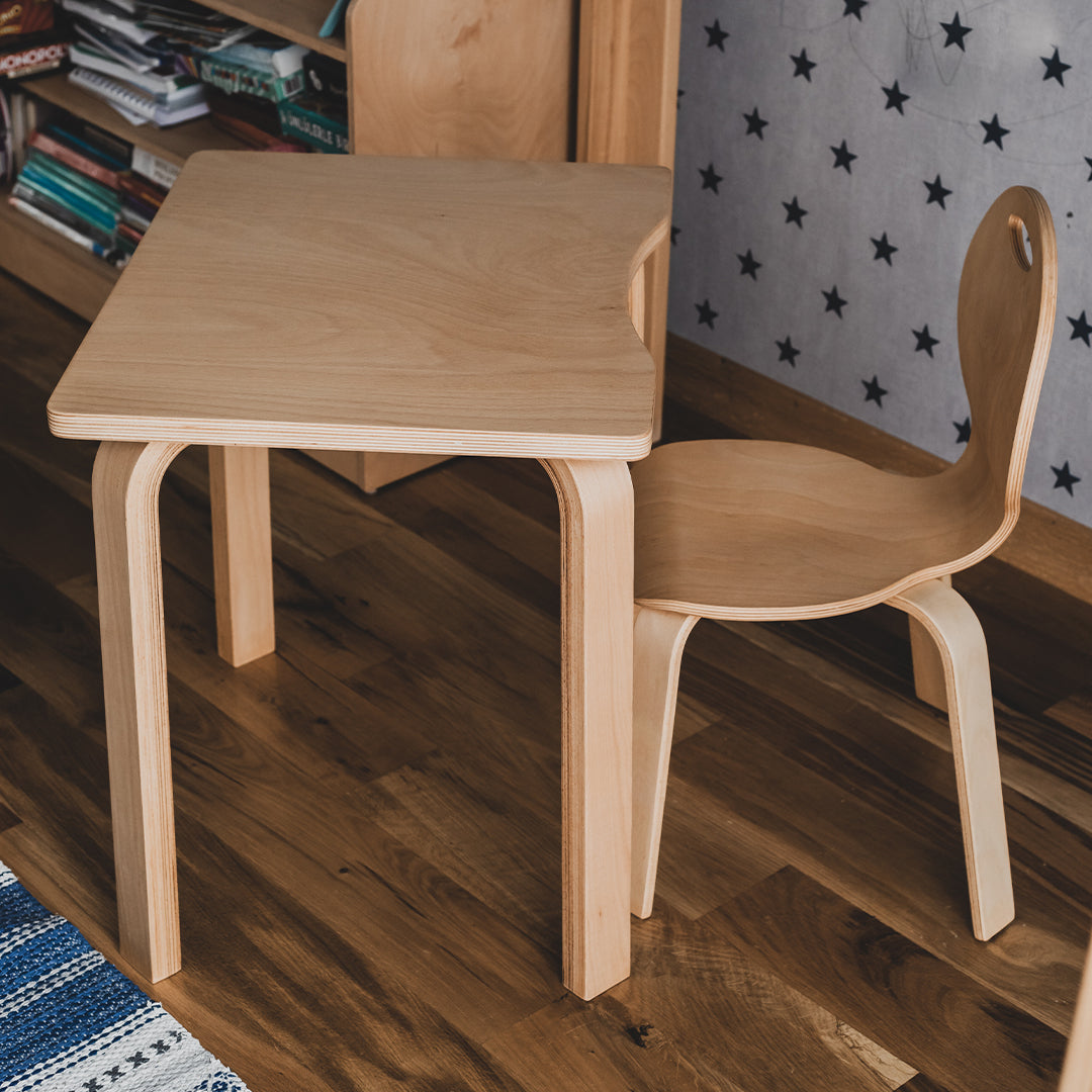Montessori Table and Chair Set - Pearl