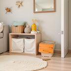 Stackable Storage Organiser Wheeled Toy Box (Bamboo 3x33LT)