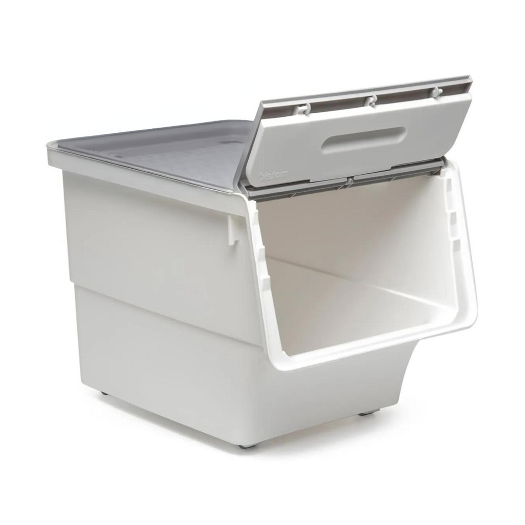 Stackable Storage Organiser Wheeled Toy Box (Grey 3x12LT)