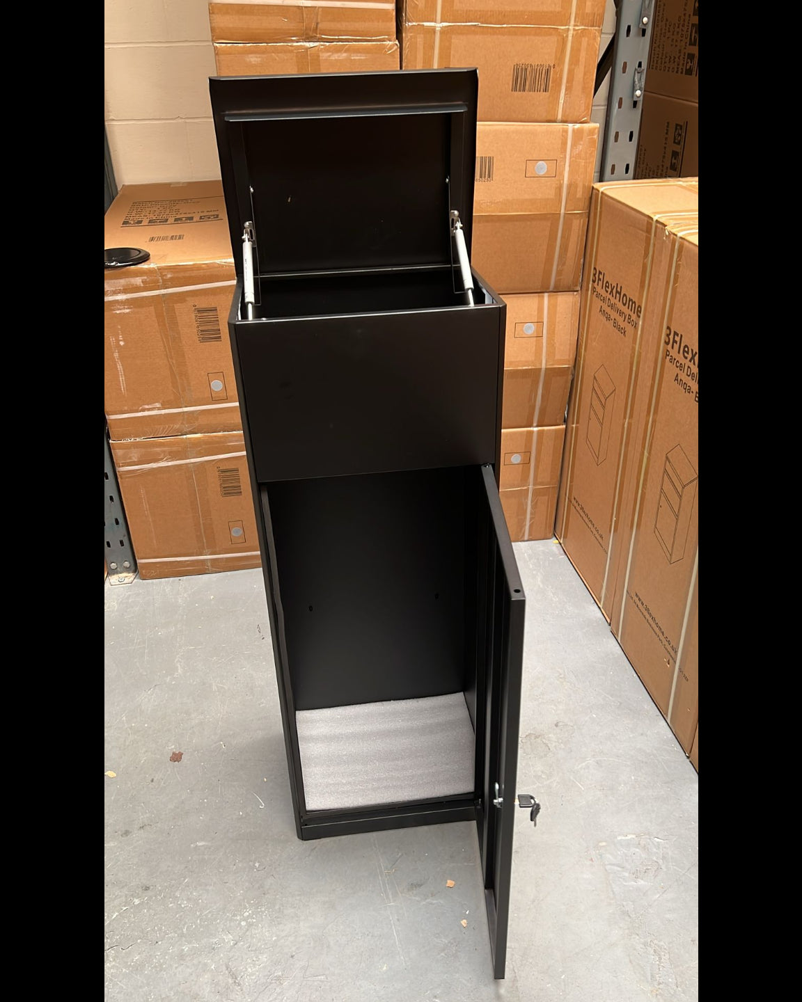 Adarna - Metal Parcel Delivery Box Outdoor - Extra Large (Black)