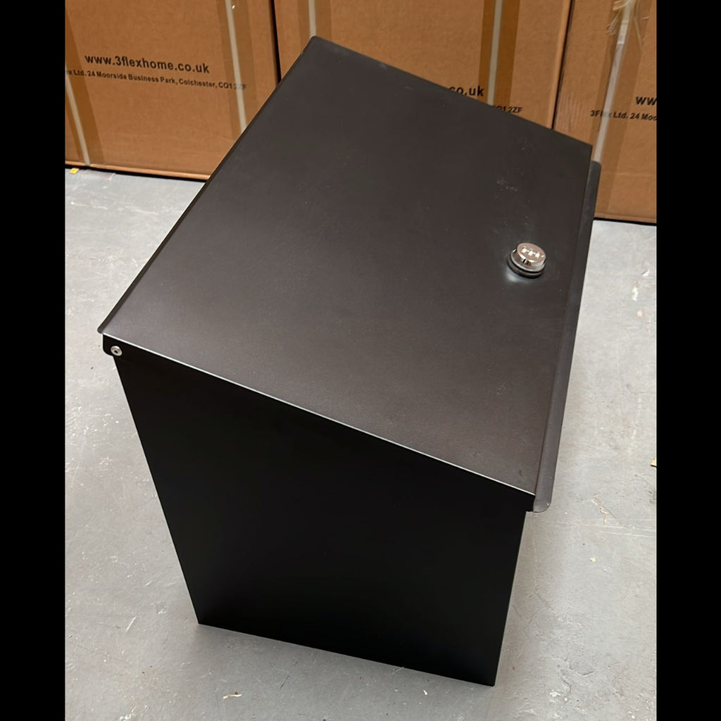 Lockable Metal Secure Parcel Delivery Container - Large (Black)