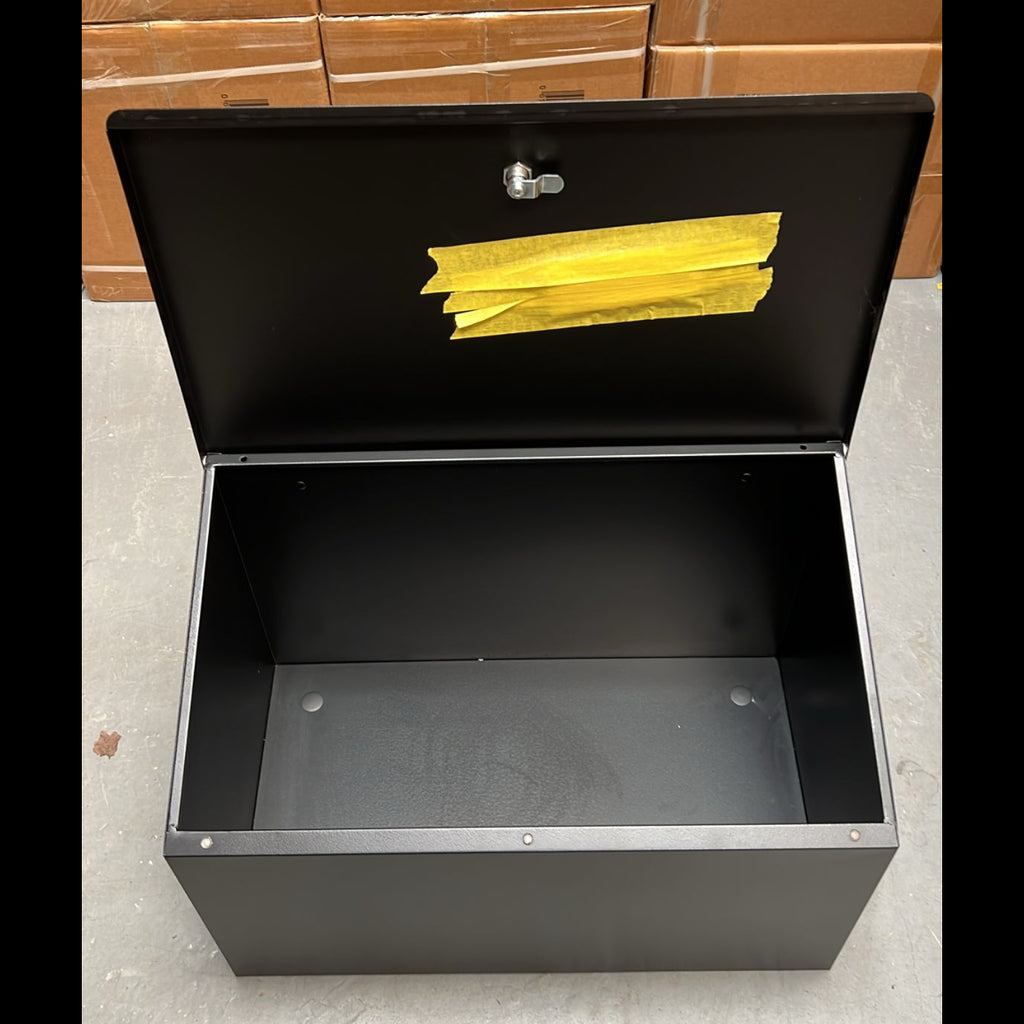 Lockable Metal Secure Parcel Delivery Container - Large (Black)