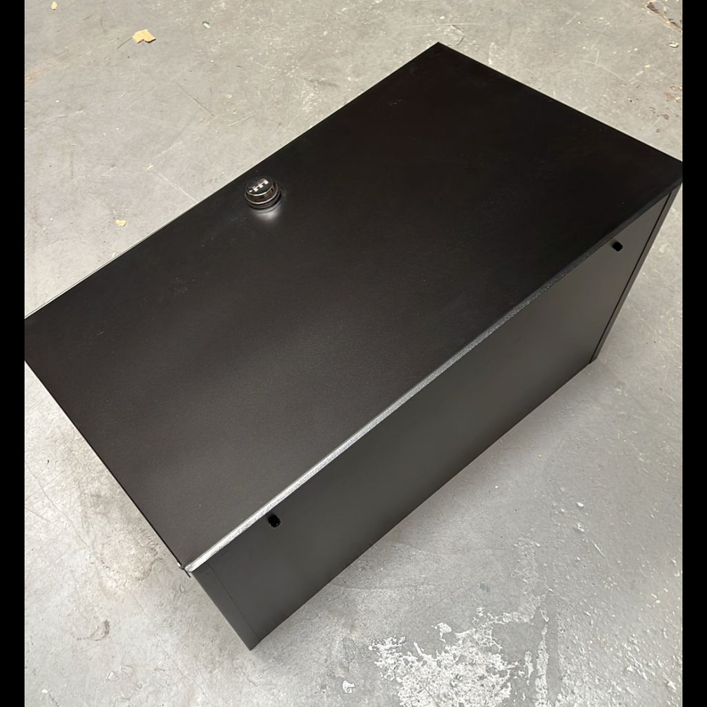 Lockable Metal Secure Parcel Delivery Container - Large (Black)
