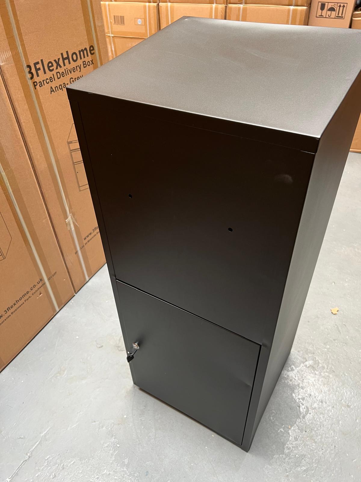 REFURBISHED Anqa Metal Parcel Delivery Box Outdoor - Extra Large (Black)
