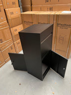 REFURBISHED Anqa Metal Parcel Delivery Box Outdoor - Extra Large (Black)