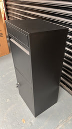 RERURBISHED - Metal Parcel Delivery Box Outdoor - Extra Large (Black)