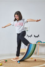 Wooden Balance Board - Aqua