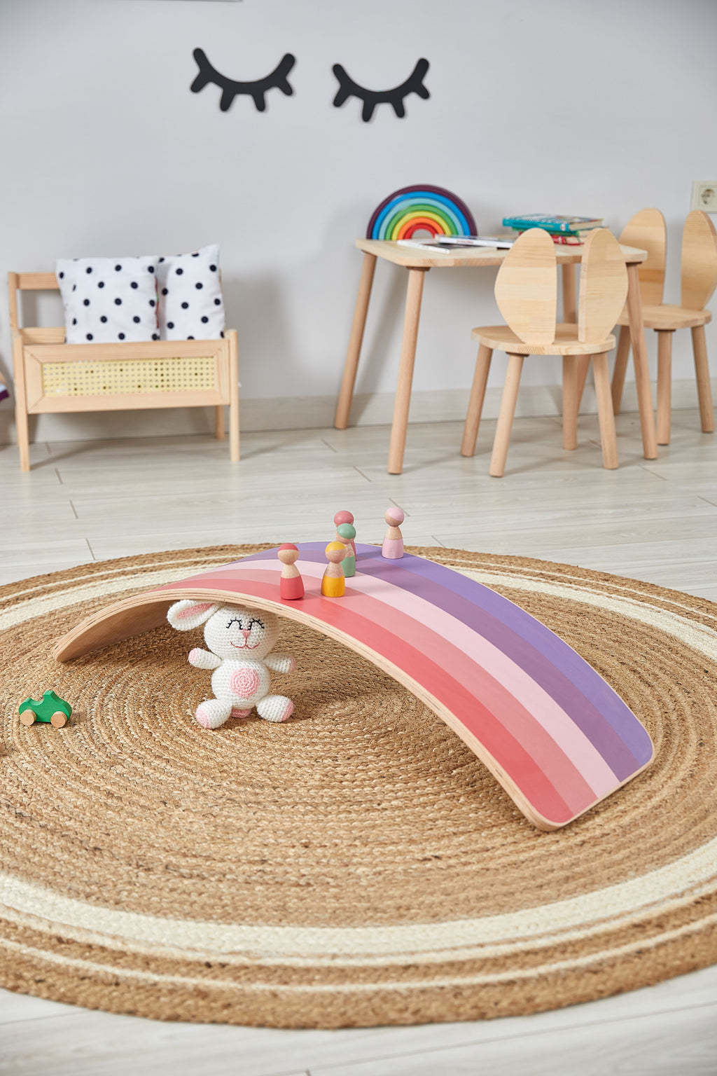 Wooden Balance Board - Pinky