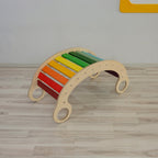 Wooden Rainbow Foldable Pikler Triangle and Arch
