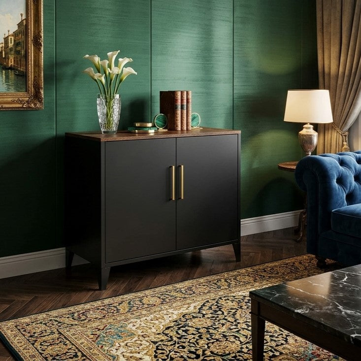 Metal Storage Cupboards, Side Cabinets - Bennu Black