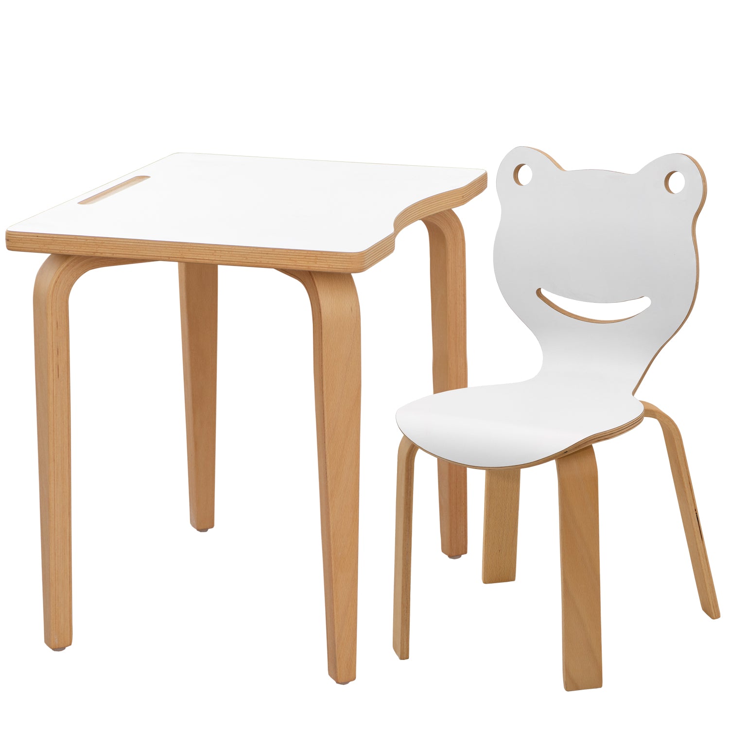 Montessori Table and Chair Set for Kids - Frog