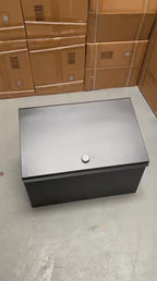 Lockable Metal Secure Parcel Delivery Container - Large (Black)