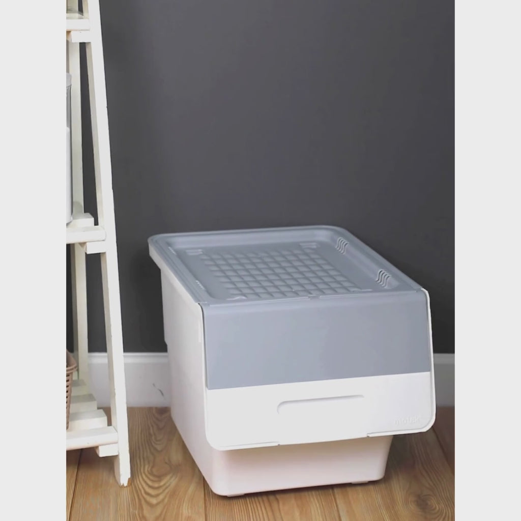 Stackable Storage Organiser Wheeled Toy Box (Bamboo 3x33LT)